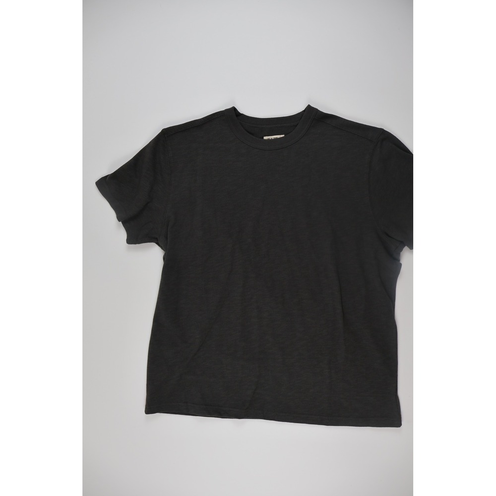 Line of Trade Mens T-Shirt Industry Weight Knit Black Solid XL Excellent
